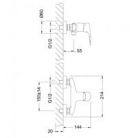 Смеситель для душа Lemark Linara LM0403C Хром