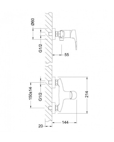 Смеситель для душа Lemark Linara LM0403C Хром