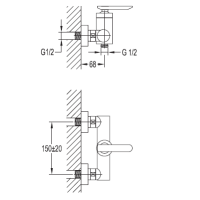Смеситель для душа Cezares SIESTA-F-D-01