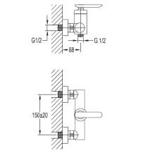 Смеситель для душа Cezares SIESTA-F-D-01