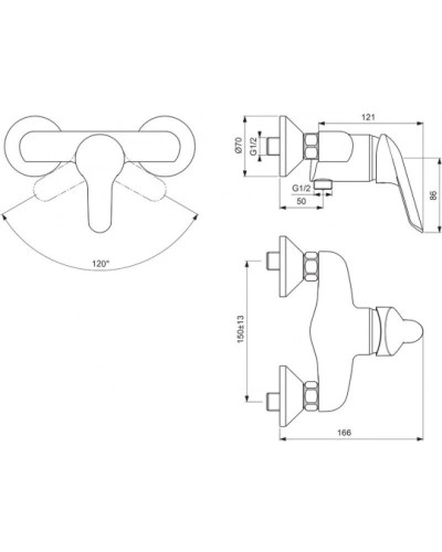 Смеситель для душа Vidima Сева II BA048AA