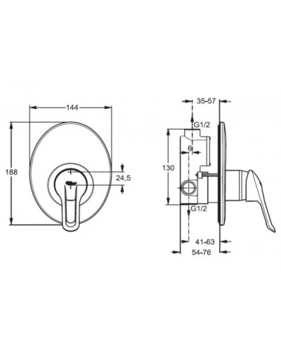 Смеситель для душа Vidima Сева II A6191AA