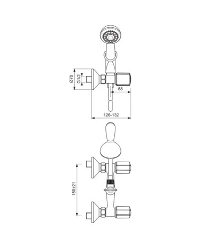 Смеситель для душа Vidima Стиль BA136AA