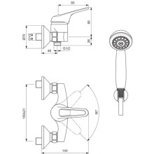 Смеситель для душа Vidima Сева М BA021AA