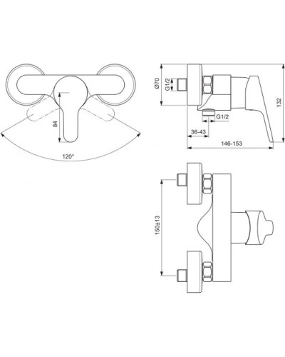 Смеситель для душа Vidima Видима Джой BA075AA