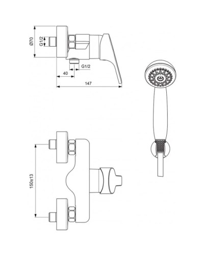Смеситель для душа Vidima Видима Форм BA065AA