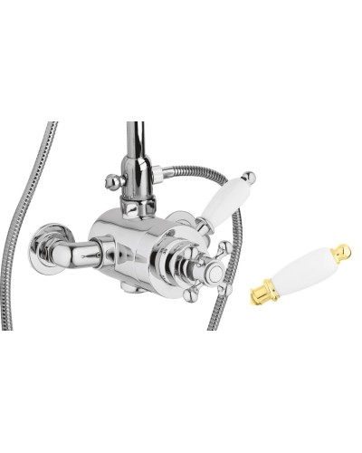 Смеситель термостатический на один выход верхнее (жесткое подключение) CEZARES ELITE-D-T-03/24-Bi