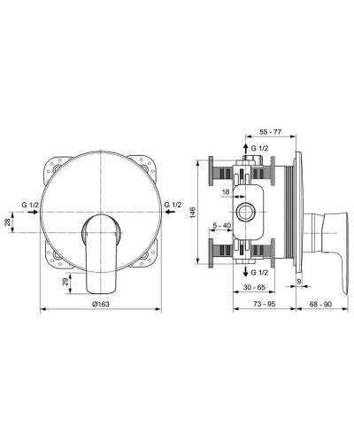 Смеситель для душа Ideal Standard Connect Air A7034AA Хром