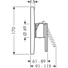 Смеситель для душа Axor Citterio 39655000