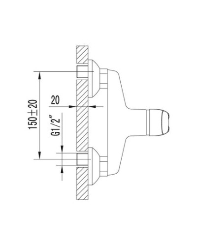 Смеситель для душа Lemark Omega LM3103C