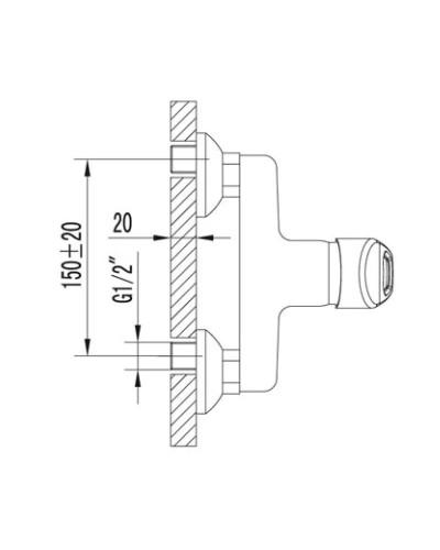 Смеситель для душа Lemark Luna LM4103C