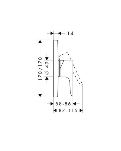Смеситель для душа Axor Citterio M 34625000