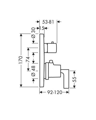 Термостат для душа Axor Citterio 39700000
