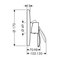 Смеситель для душа Axor Starck 10615000