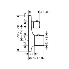 Термостат для душа Axor Massaud 18745000