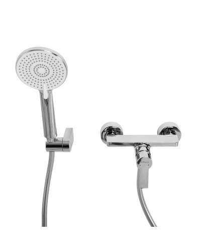 Смеситель для душа в комплекте с ручным душем, шлангом и держателем BelBagno AURORA-ESDM-CRM