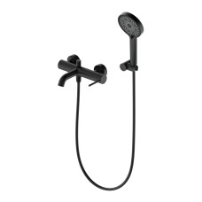 Смеситель для ванны с душем WONZON & WOGHAND, Черный матовый (WW-88639017-MB)