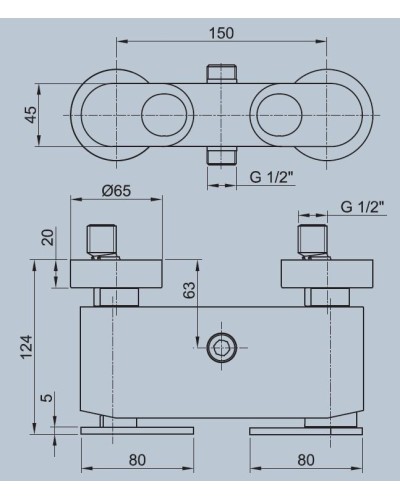Смеситель для душа Cezares BUTTERFLY-DM-04