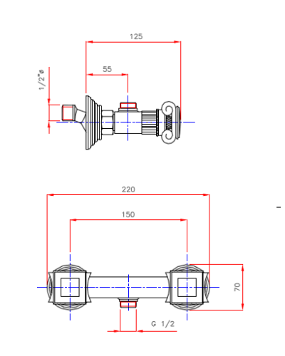 Смеситель для душа Cezares OLIMP-DS-01-M