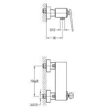 Смеситель для душа Cezares BADEN-F-D-01