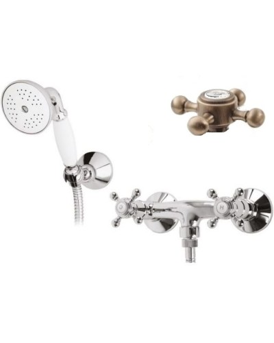 Смеситель для душа с ручным душем, шлангом 150 см и держателем CEZARES GOLF-D-02-Bi