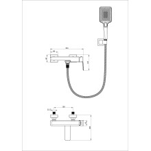 Смеситель для ванны с душем WONZON & WOGHAND, Хром (WW-88639011-CR)