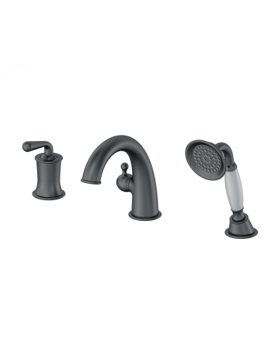 Смеситель на борт ванны Wonzon & Woghand, Темный графит (WW-88659008-BGM)