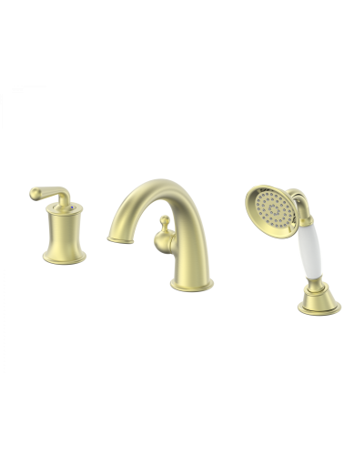 Смеситель на борт ванны Wonzon & Woghand, Брашированное золото (WW-88659008-BG)