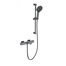 Смеситель для ванны с душевым гарнитуром и термостатом WONZON & WOGHAND, Темный графит (WW-C2011-A-BGG)