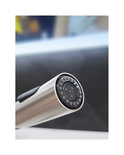 Смеситель для кухни AltroBagno Flusso AltroBagnoFlusso050201Ni с подключением к фильтру, с гибким изливом, никель