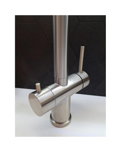 Смеситель для кухни AltroBagno Flusso AltroBagnoFlusso050201Ni с подключением к фильтру, с гибким изливом, никель