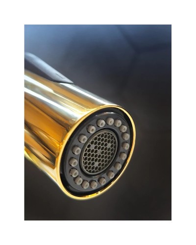 Смеситель для кухни AltroBagno Flusso AltroBagnoFlusso050205Or с подключением к фильтру, с гибким изливом, золотой