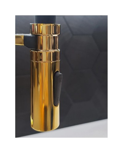 Смеситель для кухни AltroBagno Flusso AltroBagnoFlusso050205Or с подключением к фильтру, с гибким изливом, золотой