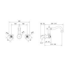 Смеситель для раковины Migliore Arcadia 18399 Золото