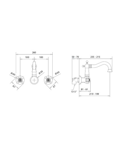 Смеситель для раковины Migliore Arcadia 18399 Золото