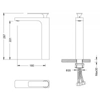 Смеситель для раковины Timo Torne 4311/03F Черный