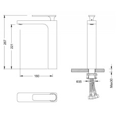 Смеситель для раковины Timo Torne 4311/03F Черный