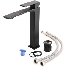 Смеситель для раковины Orange Lutz M04-121b Черный