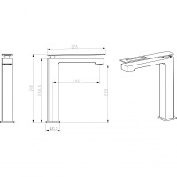 Смеситель для раковины Boheme Q 142-BB.2 Черный