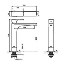 Смеситель для раковины Excellent Keria AREX.2002CR Хром