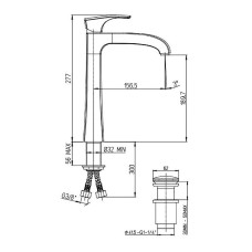 Смеситель для раковины Paini Lady 89PW211LLLSSR Никель PVD