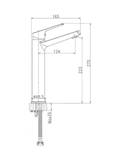 Смеситель для раковины Cersanit Flavis 63038 Хром