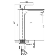 Смеситель для раковины Cersanit Geo 63043 Хром