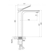 Смеситель для раковины Cersanit Odra 63054 Хром