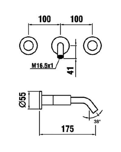 Смеситель для раковины Laufen Kartell 3.1233.6.004.120.1 Хром