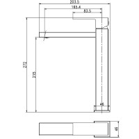 Смеситель для раковины Aquanet Blanco AF420-11W 261817 Белый матовый