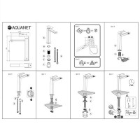 Смеситель для раковины Aquanet Blanco AF420-11W 261817 Белый матовый