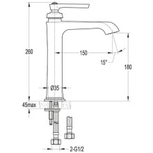 Смеситель для раковины Cezares LIBERTY-F-LC-01-W0 Хром