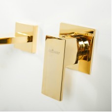 Смеситель для раковины Cezares UNIKA-BLI2-03/24 Золото 24 карат