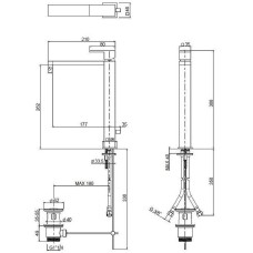 Смеситель для раковины Cezares UNIKA-LC-02-W0 Бронза